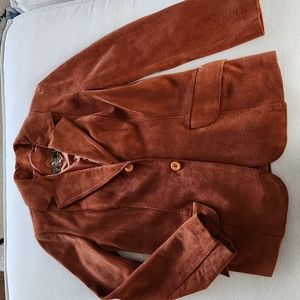 Vintage 70s Learsi Genuine Argentinian Suede Blazer Coat Size Medium